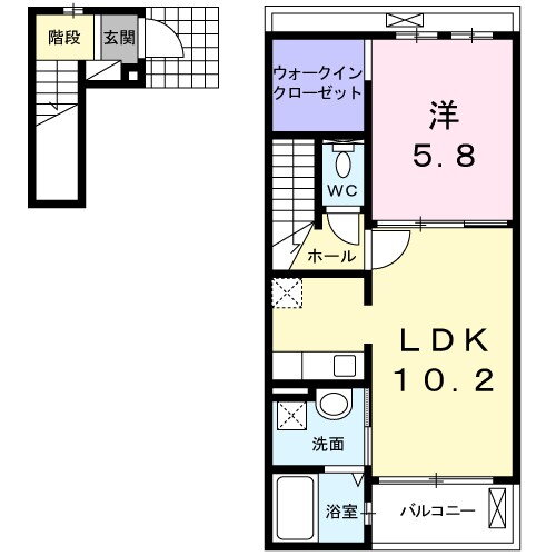 栃木県下野市駅東５ 小金井駅 1LDK アパート 賃貸物件詳細