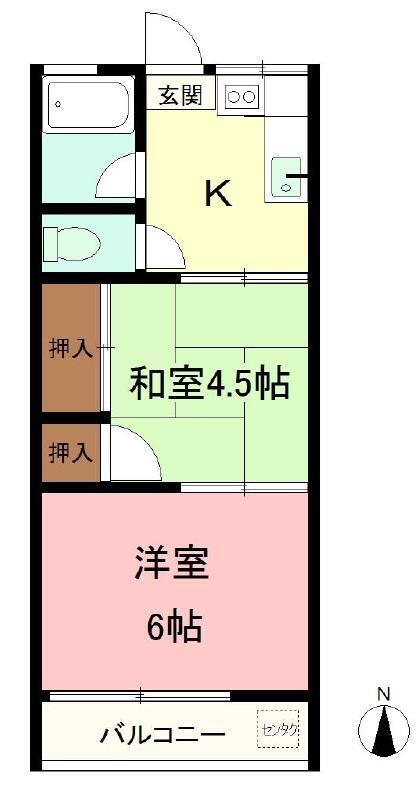 若林マンション 3階 2K 賃貸物件詳細
