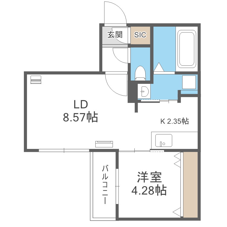 北海道札幌市東区北十八条東１６ 環状通東駅 1LDK マンション 賃貸物件詳細