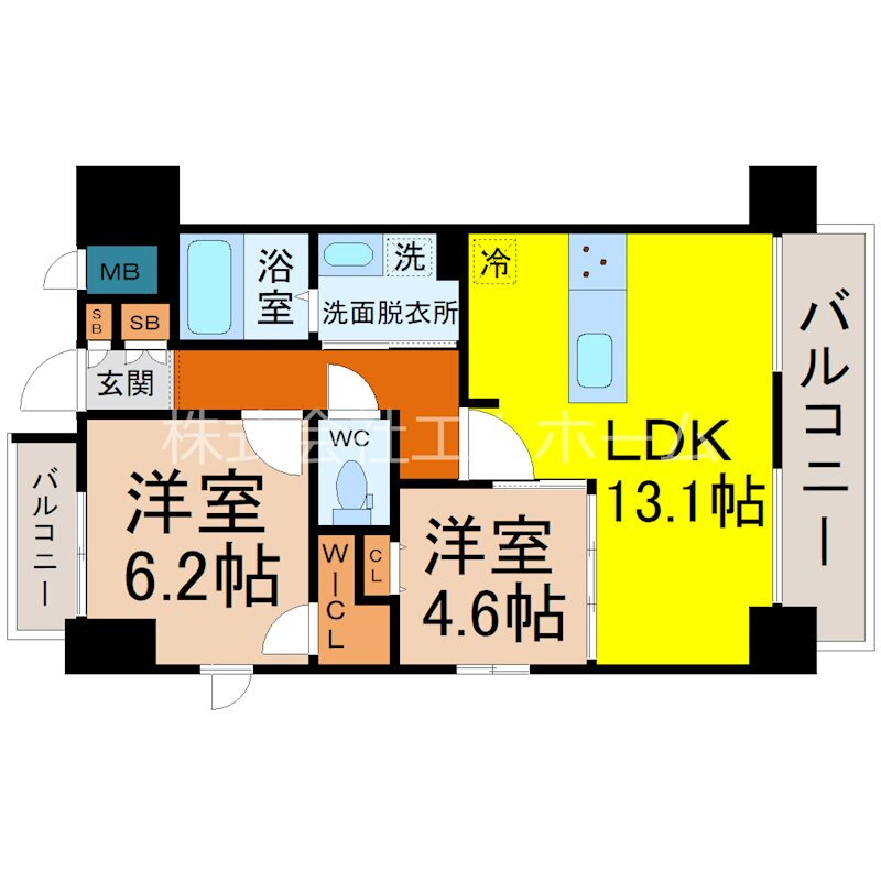 愛知県名古屋市中村区亀島１ 亀島駅 2LDK マンション 賃貸物件詳細