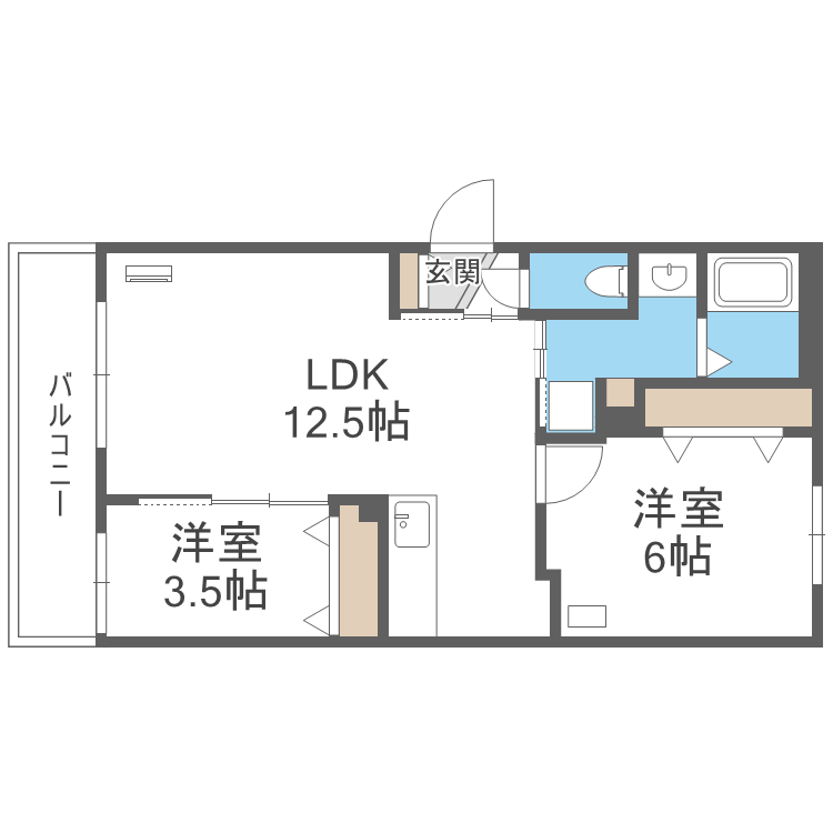 北海道札幌市北区麻生町７ 新琴似駅 2LDK マンション 賃貸物件詳細