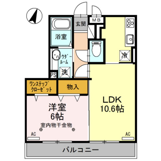 群馬県高崎市上大類町 高崎問屋町駅 1LDK アパート 賃貸物件詳細