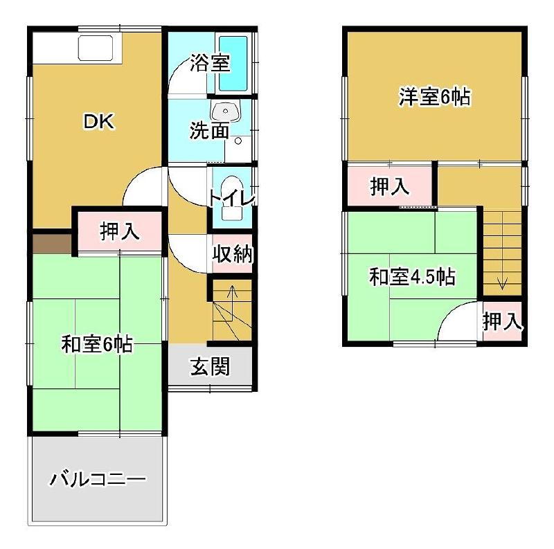 愛媛県松山市古川西１ 市坪駅 3DK 一戸建て 賃貸物件詳細