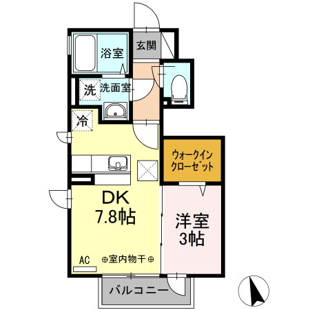 メイククレエ 1階 1DK 賃貸物件詳細