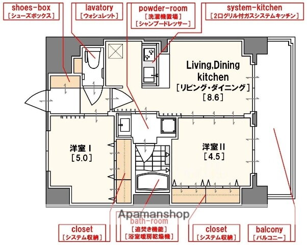 大阪府大阪市浪速区大国２ なんば駅 2DK マンション 賃貸物件詳細