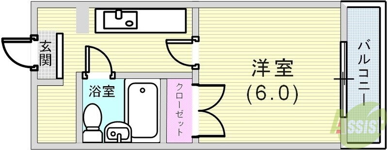 兵庫県神戸市兵庫区福原町 神戸駅 1K マンション 賃貸物件詳細
