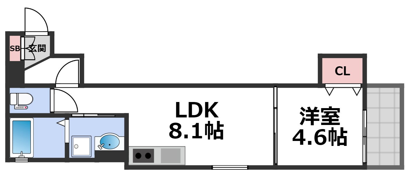 ティアラ北巽 3階 1LDK 賃貸物件詳細