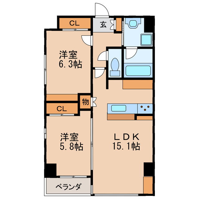 愛知県名古屋市中区丸の内２ 丸の内駅 2LDK マンション 賃貸物件詳細
