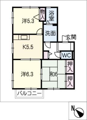 三重県鈴鹿市野町東２ 玉垣駅 3K アパート 賃貸物件詳細