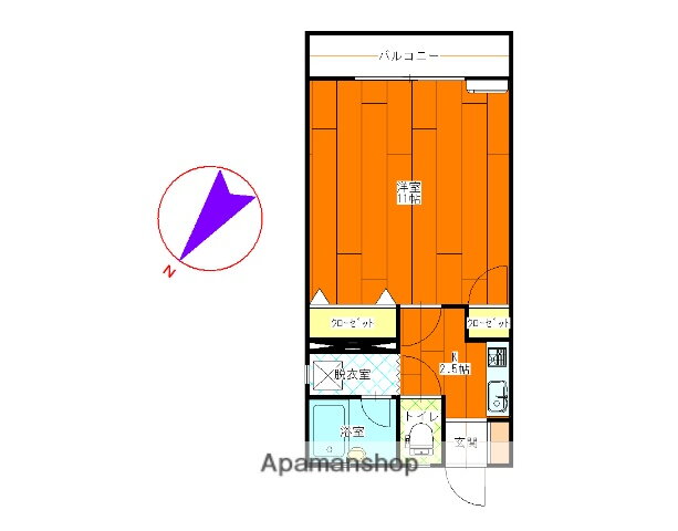 ラドウィンマンションＢ棟 3階 1K 賃貸物件詳細