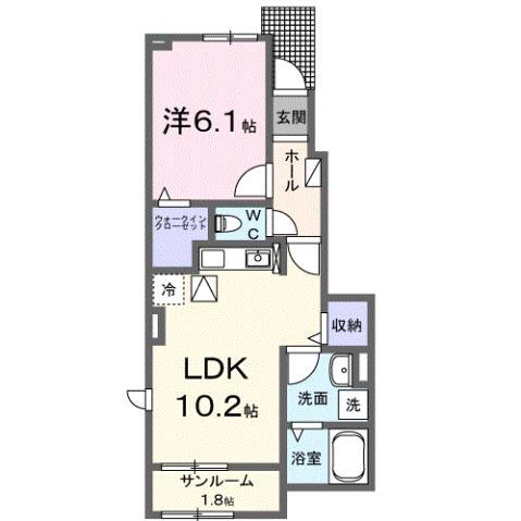 滋賀県東近江市沖野４ 八日市駅 1LDK アパート 賃貸物件詳細