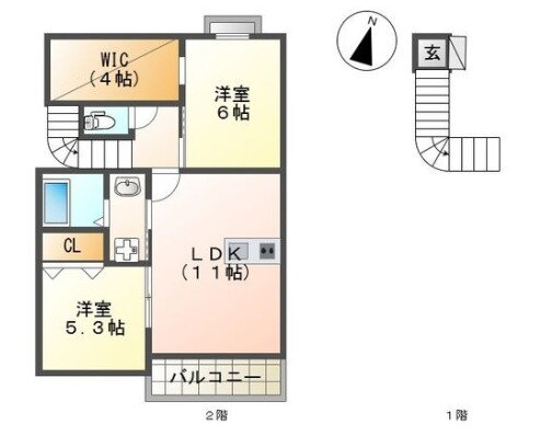 兵庫県姫路市花田町小川 京口駅 2LDK アパート 賃貸物件詳細