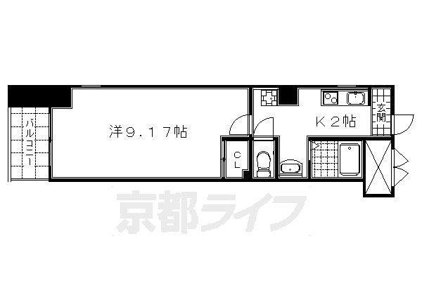 京都府京都市下京区新日吉町 京都駅 1K マンション 賃貸物件詳細