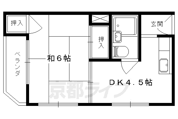 京都府京都市山科区川田前畑町 東野駅 1DK マンション 賃貸物件詳細