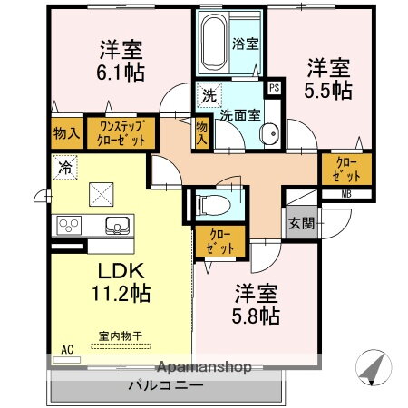 広島県東広島市西条中央７ 西条駅 3LDK アパート 賃貸物件詳細