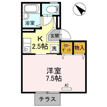 富山県富山市山室 1K アパート 賃貸物件詳細