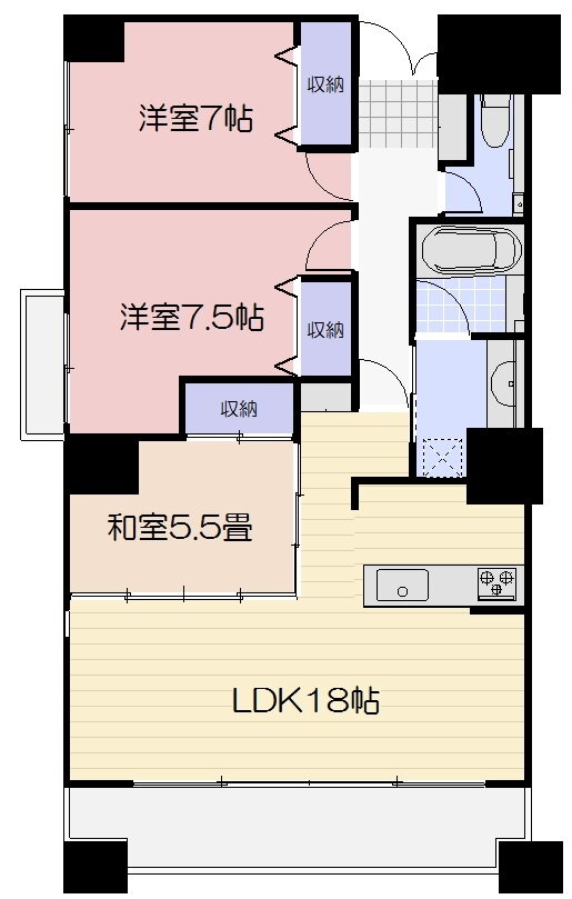 プログレス鹿田本町 6階 3LDK 賃貸物件詳細