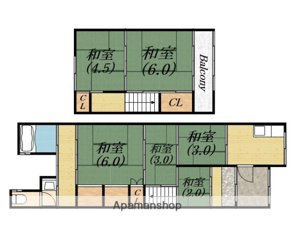 堺市堺区京町通貸家 6K 賃貸物件詳細