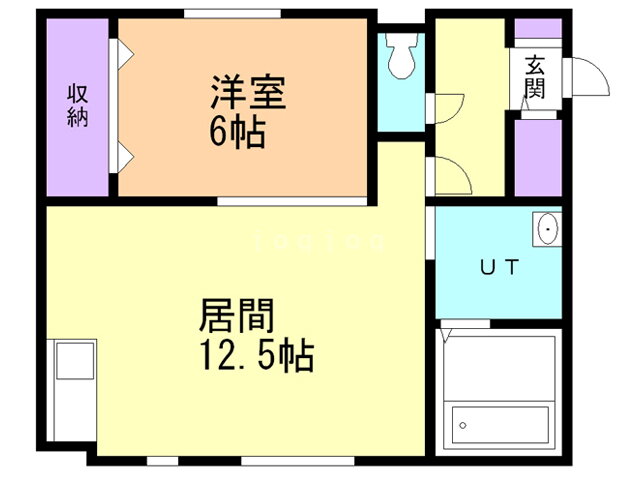 北海道函館市富岡町２ 1LDK アパート 賃貸物件詳細
