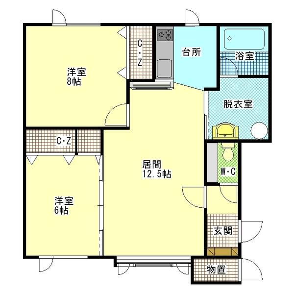 北海道旭川市近文町２１ 近文駅 2LDK アパート 賃貸物件詳細