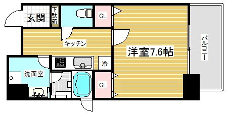 レジディア神戸元町 6階 1K 賃貸物件詳細