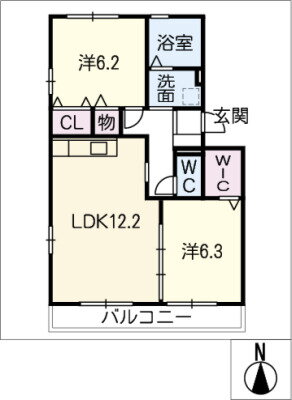 岐阜県岐阜市下鵜飼 岐阜駅 2LDK アパート 賃貸物件詳細