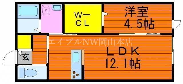 岡山県岡山市中区神下 東岡山駅 1LDK アパート 賃貸物件詳細