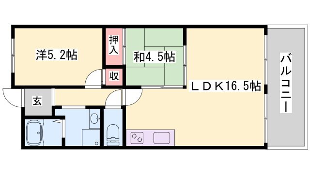 ハッピーコートさんわ 2階 2LDK 賃貸物件詳細