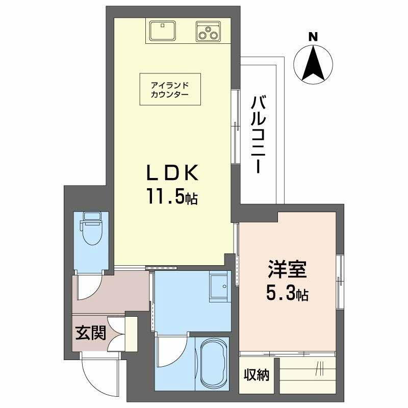 ウィステリア蜷川 2階 1LDK 賃貸物件詳細