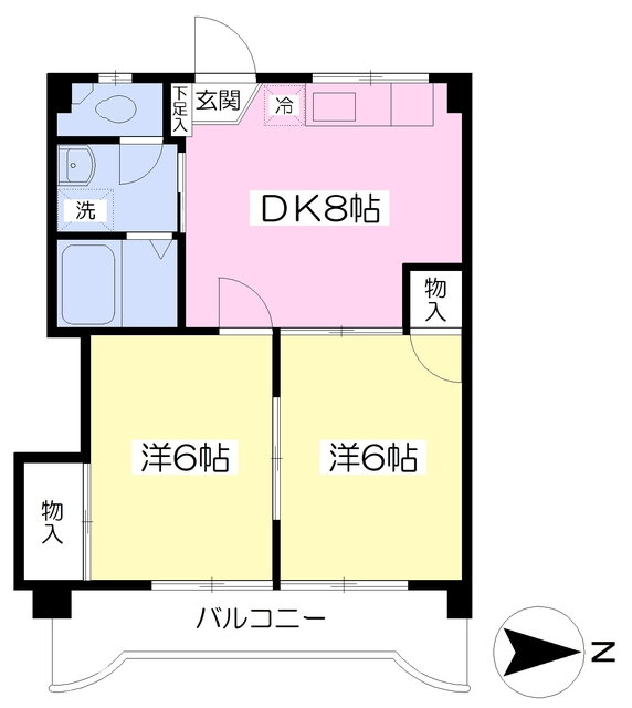 愛媛県松山市山越１ 本町六丁目駅 2DK マンション 賃貸物件詳細