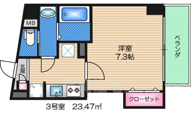 大阪府大阪市淀川区西三国３ 三国駅 1K マンション 賃貸物件詳細