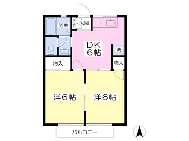 栃木県宇都宮市上野町 宇都宮駅 2DK アパート 賃貸物件詳細