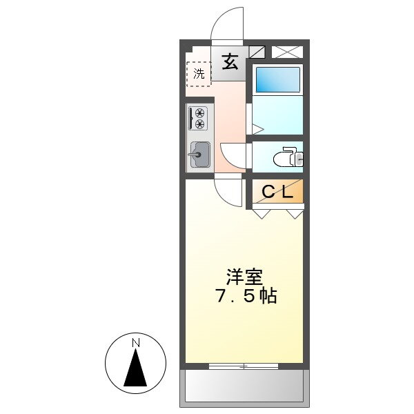 岡山県倉敷市老松町１ 倉敷駅 1K アパート 賃貸物件詳細