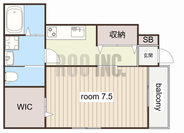 Ｍｏｎｏｃｈｒｏｍｅ 1階 1K 賃貸物件詳細