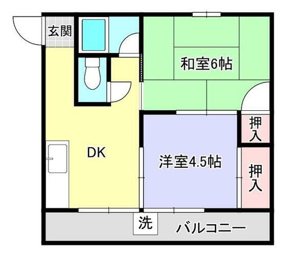 グリーンハイツ 2階 2DK 賃貸物件詳細