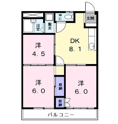 愛知県あま市下萱津銀杏木 中村公園駅 3DK アパート 賃貸物件詳細