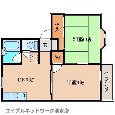 静岡県静岡市清水区村松 桜橋駅 2DK アパート 賃貸物件詳細