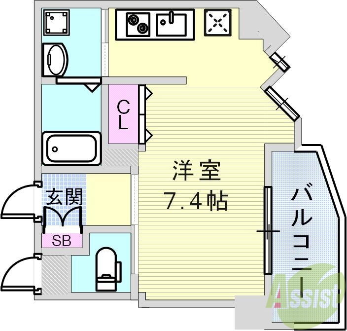 兵庫県神戸市中央区中山手通７ 元町駅 1K マンション 賃貸物件詳細
