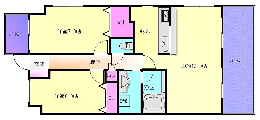 大阪府八尾市山本高安町２ 高安駅 2LDK マンション 賃貸物件詳細