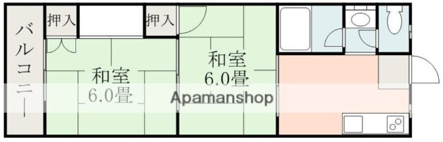 熊本県熊本市東区御領１ 竜田口駅 2K アパート 賃貸物件詳細