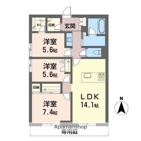 愛媛県松山市越智３ 3LDK マンション 賃貸物件詳細