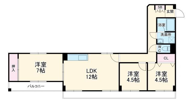 エレガンス笠原ビル 4階 3LDK 賃貸物件詳細