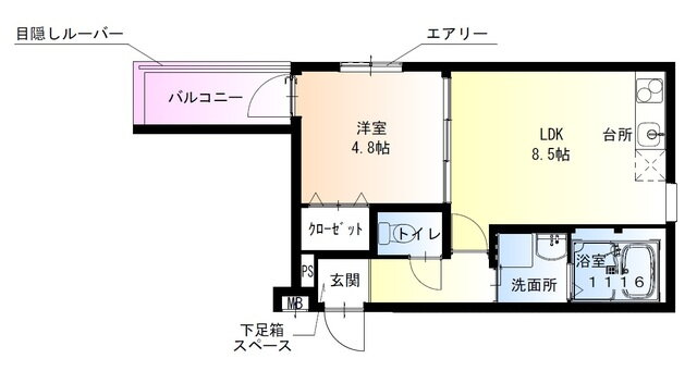 大阪府東大阪市横沼町１ 長瀬駅 1DK アパート 賃貸物件詳細