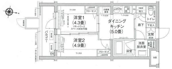 ルフレ田園調布南 3階 2DK 賃貸物件詳細