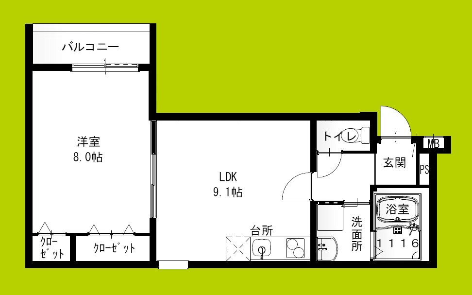 フジパレス近鉄八尾ＩＩ番館 1階 1LDK 賃貸物件詳細