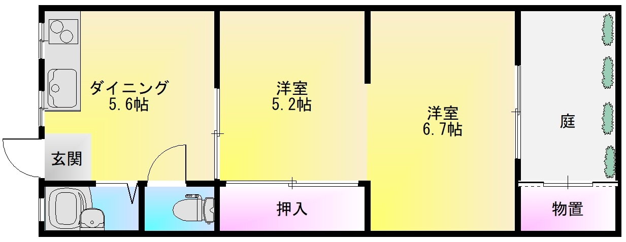 大阪府八尾市弓削町２ 志紀駅 1DK アパート 賃貸物件詳細