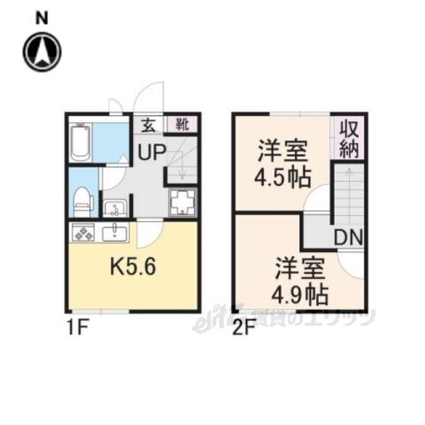 大阪府東大阪市東豊浦町 枚岡駅 2DK アパート 賃貸物件詳細