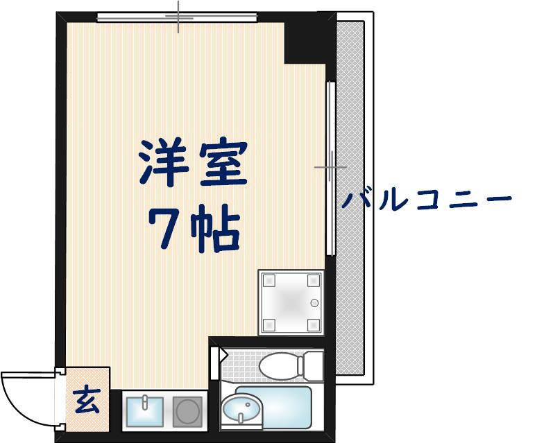 コシベ八戸ノ里 4階 ワンルーム 賃貸物件詳細