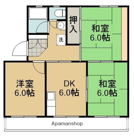 静岡県静岡市葵区古庄６ 県総合運動場駅 3DK マンション 賃貸物件詳細