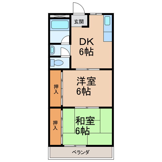 和歌山県和歌山市六十谷 六十谷駅 2DK マンション 賃貸物件詳細